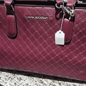 Dana Buchman Beautiful Clean Maroon Shoulder Crossbody Purse